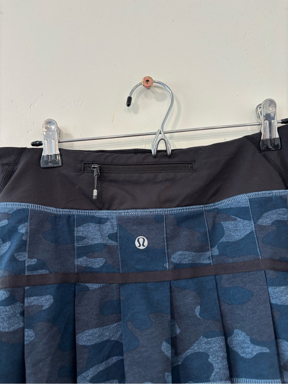 Lululemon Pace Setter Skirt Heathered Texture Lotus Camo Oil Slick Blue 6 Tall - Picture 3 of 5